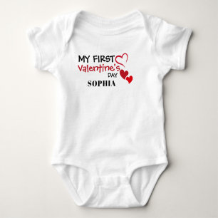 Erster Valentinstag Baby Strampler