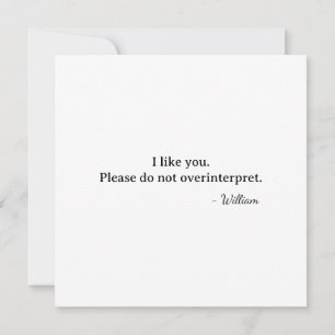 Erster Valentinstag ich mag dich interpretiere nic Karte