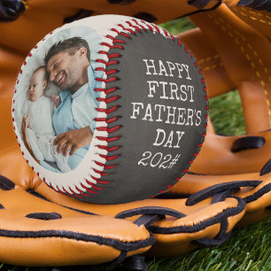 Erster Vatertag 2 Foto Schiefertafel Baseball