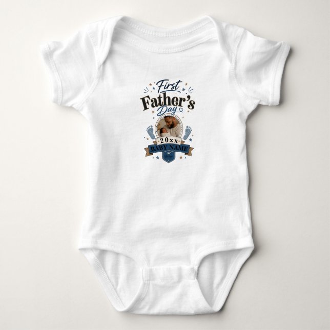Erster Vatertag Baby Strampler (Vorderseite)