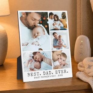 Erster Vatertag BESTER VATER ALLER ZEITEN Fotocoll Fotoplatte