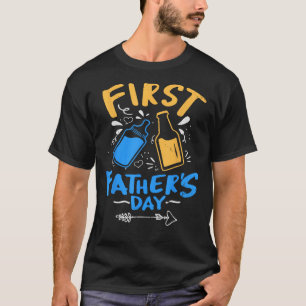 Erster Vatertag Bier Babyflasche Daddy 2023 Vi T-Shirt