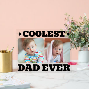Erster Vatertag Coolster Vater überhaupt Baby-Foto Acrylschild
