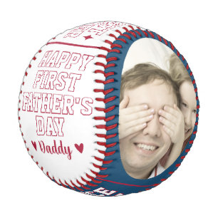 Erster Vatertag Coolster Vater überhaupt Baby-Foto Baseball