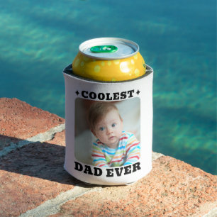 Erster Vatertag Coolster Vater überhaupt Baby-Foto Dosenkühler