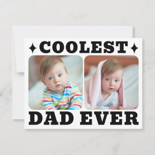 Erster Vatertag Coolster Vater überhaupt Baby-Foto Feiertagskarte