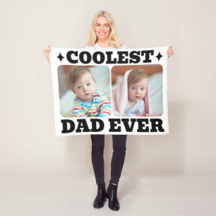 Erster Vatertag Coolster Vater überhaupt Baby-Foto Fleecedecke