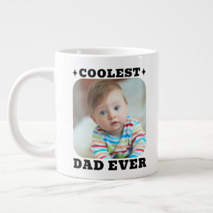Erster Vatertag Coolster Vater überhaupt Baby-Foto Jumbo-Tasse