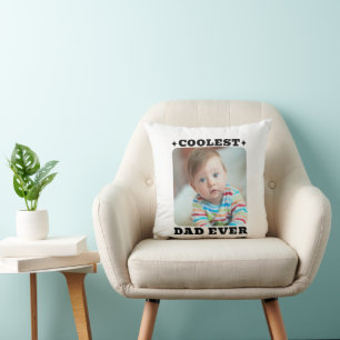 Erster Vatertag Coolster Vater überhaupt Baby-Foto Kissen