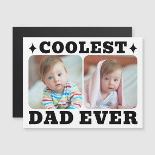 Erster Vatertag Coolster Vater überhaupt Baby-Foto Magnetkarte