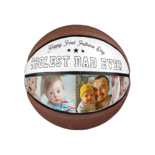 Erster Vatertag Coolster Vater überhaupt Baby-Foto Mini Basketball