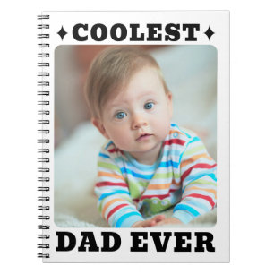 Erster Vatertag Coolster Vater überhaupt Baby-Foto Notizblock