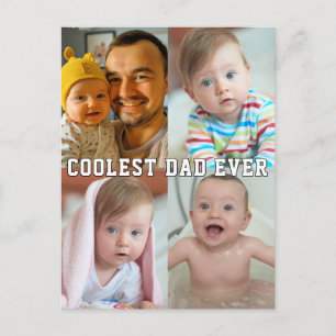 Erster Vatertag Coolster Vater überhaupt Baby-Foto Postkarte