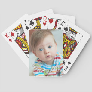 Erster Vatertag Coolster Vater überhaupt Baby-Foto Spielkarten
