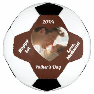 Erster Vatertag Herz gerahmter Fußball