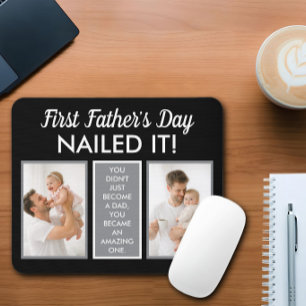 Erster Vatertag Hinbekommen Lustige Benutzerdefini Mousepad