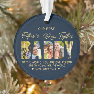 Erster Vatertag mit Daddy – Individuelles Fotogesc Ornament