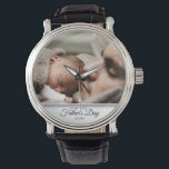 Erster Vatertag Neues Papa und Baby-Foto Armbanduhr<br><div class="desc">Eine spezielle,  mit neuen Papa und Baby-Foto personalisierte Keepsake-Uhr für das Geschenk des ersten Vaters.</div>