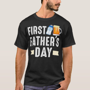 Erster Vatertag s Beer Baby Bottle Vater Daddy T-Shirt