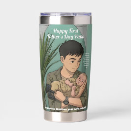 Erster Vatertag Whimsical Anime-Stil Thermobecher