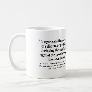 Erster Verfassungszusatz der Verfassung der Kaffeetasse
