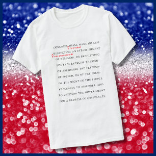 Erster Verfassungszusatz Revision Demokratie T-Shi T-Shirt