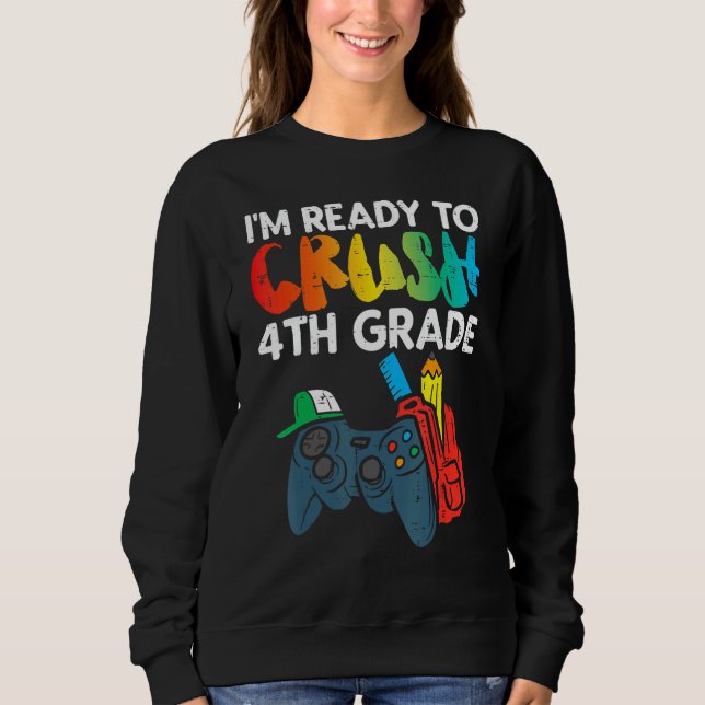 Erster Videospieler der vierten Klasse Sweatshirt (Vorderseite)