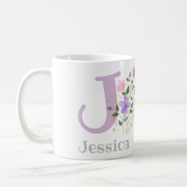 Erster Vorname Jessica mit Blume Kaffeetasse
