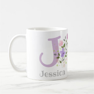 Erster Vorname Jessica mit Blume Kaffeetasse