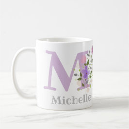 Erster Vorname Plus mit Blume Kaffeetasse