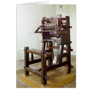 Erster Webstuhl für spinnende Strümpfe, 1750