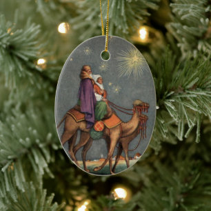 Erster Weihnachten Weise Männer Vintage-Ornament Keramikornament
