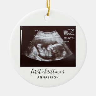 Erster Weihnachts-Ultraschall Schwangerschaft Baby Keramik Ornament