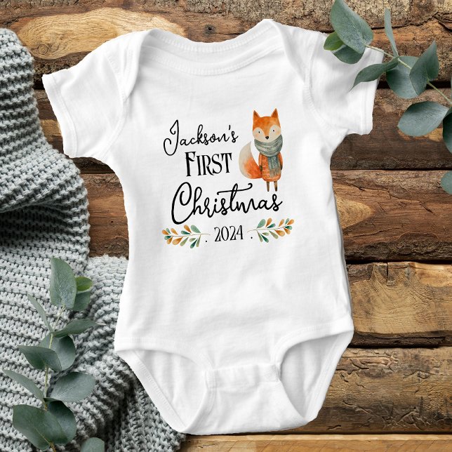 Erster Weihnachtscreme Niedlich Fox Baby Strampler (Von Creator hochgeladen)