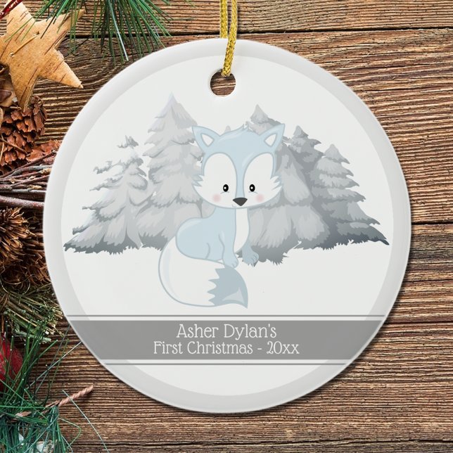 Erster Weihnachtsfox Keramik Ornament (Von Creator hochgeladen)