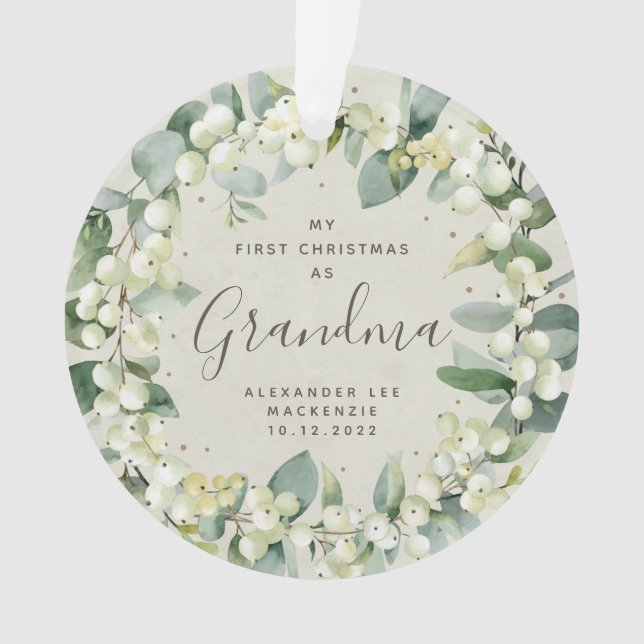 Erster Weihnachtsgroßvater/jedes verwandte Foto Ornament (Vorderseite)