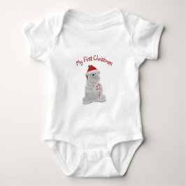 Erster Weihnachtspolar Baby Strampler