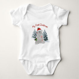 Erster Weihnachtspolar Baby Strampler