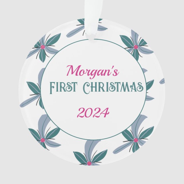 Erster Weihnachtsschmuck Ornament (Vorderseite)