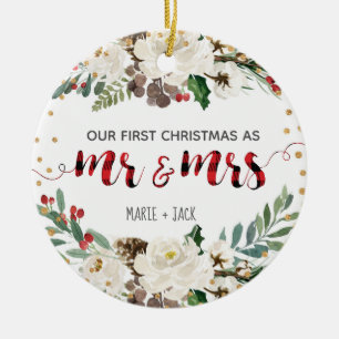 Erster Weihnachtsschnee Personalisiert Keramik Ornament