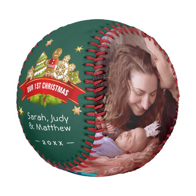 Erster Weihnachtsstopp für Fotos Baseball (Schrägansicht)