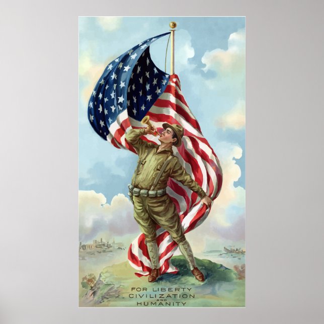 Erster Weltkrieg Soldat — Grenze Poster (Vorne)