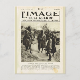 Erster Weltkrieg, Soldaten in der Somme Postkarte