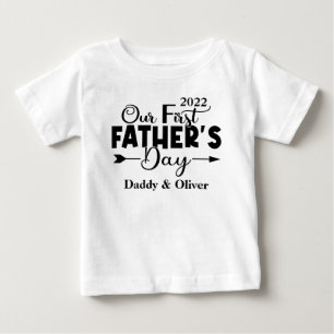 Erster White Father's Day Baby T-shirt