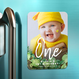 Erstes 1 Elegantes rustikales Geburtstagsklassiker Magnet