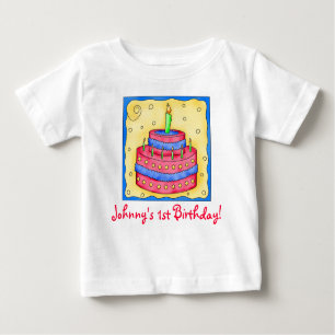Erstes (1. Geburtstag Cake Tee Shirt