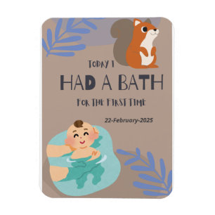 Erstes Bad des Babys Magnet
