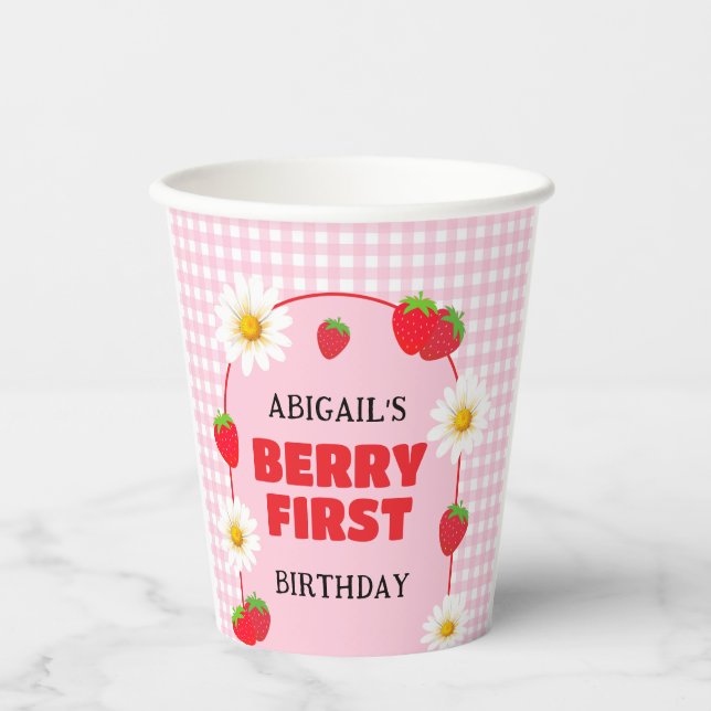 ERSTES BERRY-GEBURTSTAG  PAPPBECHER (Vorderseite)