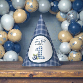 Erstes Blaubeer-Geburtstagsfest für Kinder Partyhütchen