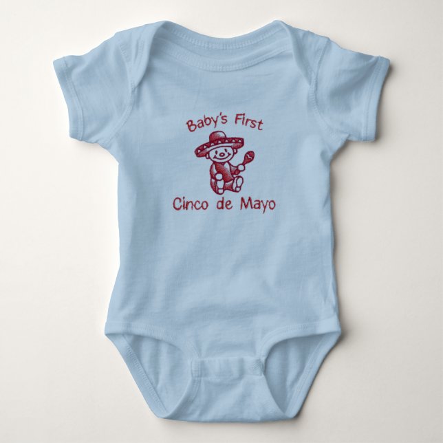 Erstes das Cinco des Babys De Mayo Baby Strampler (Vorderseite)